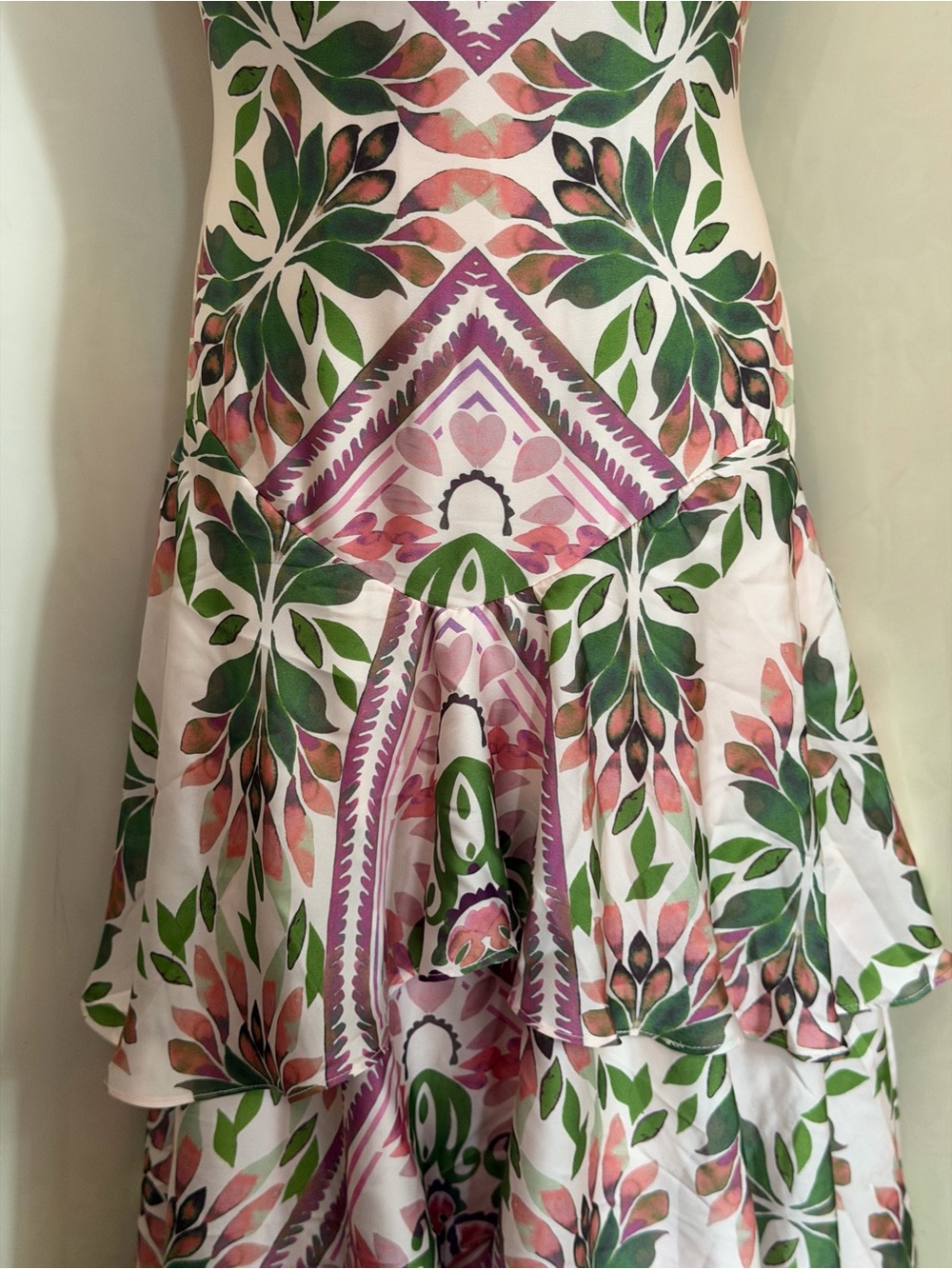 NWT Parker Print Tiered Sleeveless Maxi Dress in Vanilla Cream sz 10 - Picture 7 of 12